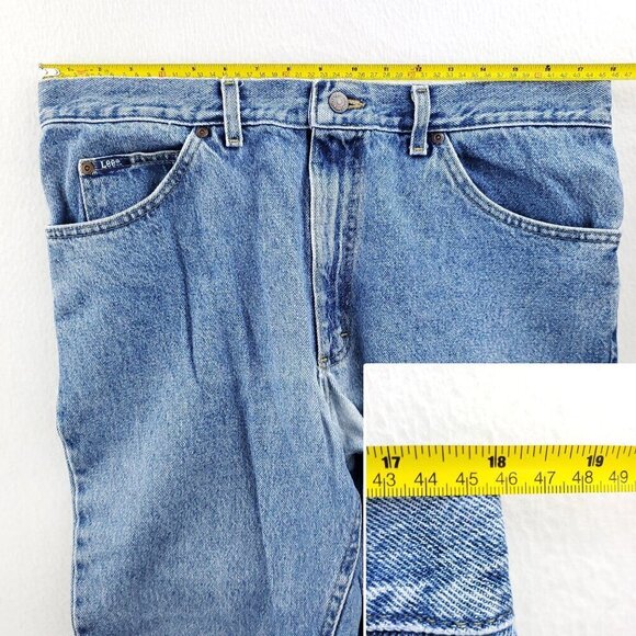 Lee Vintage Jeans USA Union Relaxed Straight Leg Cotton Men's "38x32" Real 36x30 - Picture 6 of 14